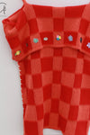 YANYAN KNITS 25 Spring/Summer Embellished Plaid Shoulder Top YYK-YYW25-0201-HONG Red